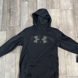 Under Armour Black and Gray Logo Hoodie